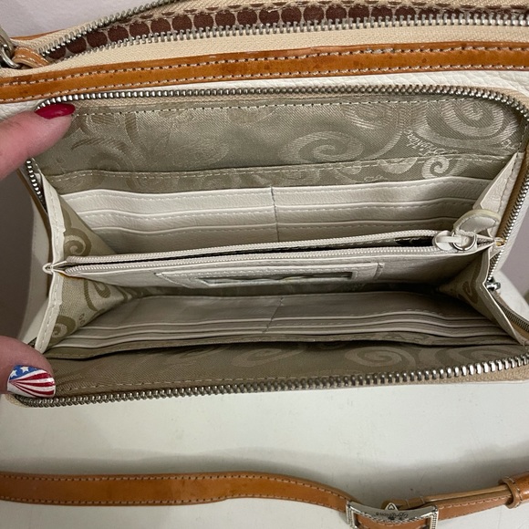 Brighton leather crossbody handbag organizer - Picture 3 of 5